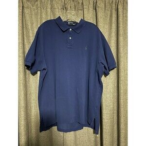 Polo By Ralph Lauren Men’s Knit Polo Shirt Blue XXL